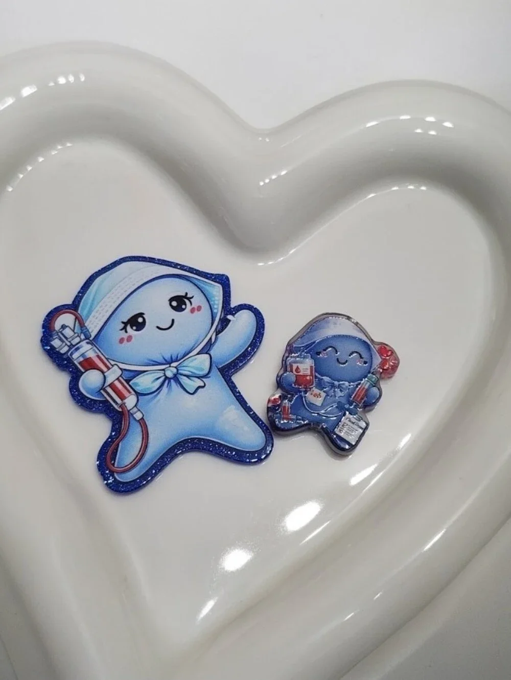 Nurse Phlebotemist Flatback Focal Bead Badge Keychain Crafts Flats Planar Magnet